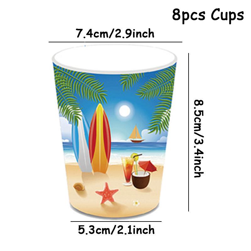 

Tropical Summer Beach Theme Disposable Party Cutlery Set Outdoor Camping Birthday Anniversary Celebration Decoration Supplies