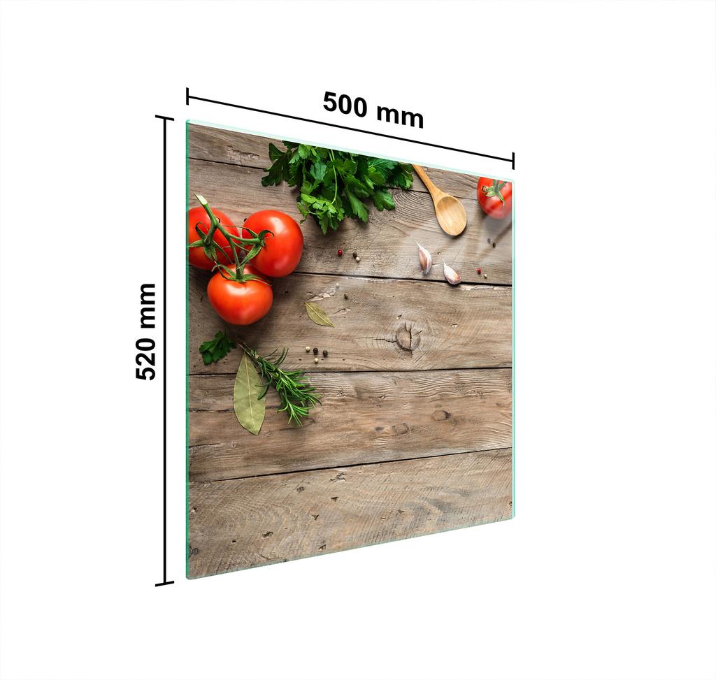 SZKLANA PŁYTA OCHRONNA NA KUCHENKĘ 50x52 DREWNO