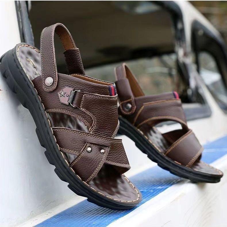 

Летние сандалии мужские, мягкие, нескользящие тапочки, мужские повседневные пляжные тапочки 44 коричневый