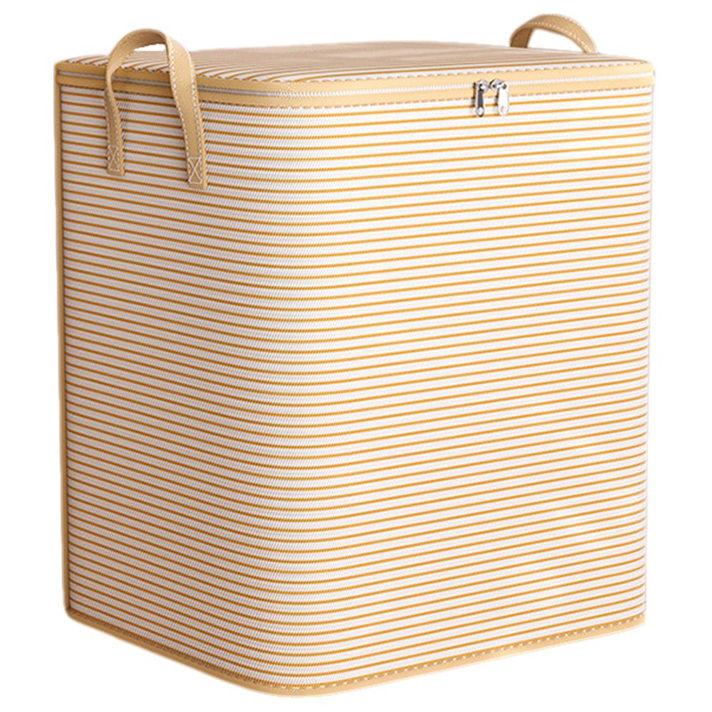 

1 шт. Складная коробка для хранения постельного белья, нетканое одеяло большой емкости, сумка для организации постельного белья, пылезащитный ящик для шкафа 100L бежевый