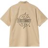Carhartt WIP Ablaze Shirt Loose Cuban Collar Button Short Sleeve Shirt Men shirts Corn I033690-2BK-XX