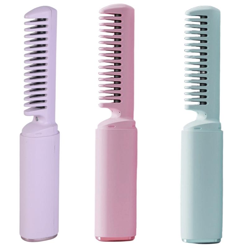 Travel Friendly Anti Scald Hot Comb with Cordless Rechargeable 3 Adjustable Heat Setting Hair Styling Accessories