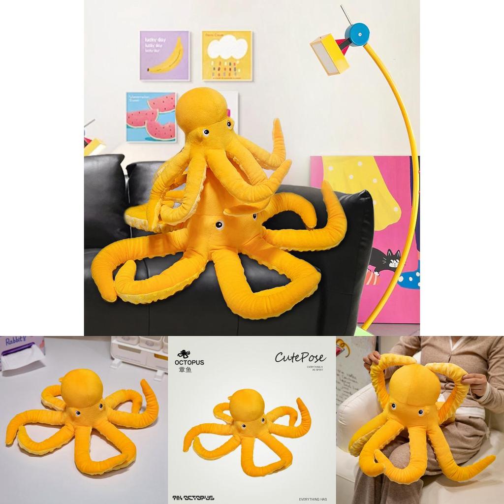Animal Plush Octopus Stuffed Toy With Pp Cotton Filling Soft Cushion For Kids Birthday Gift