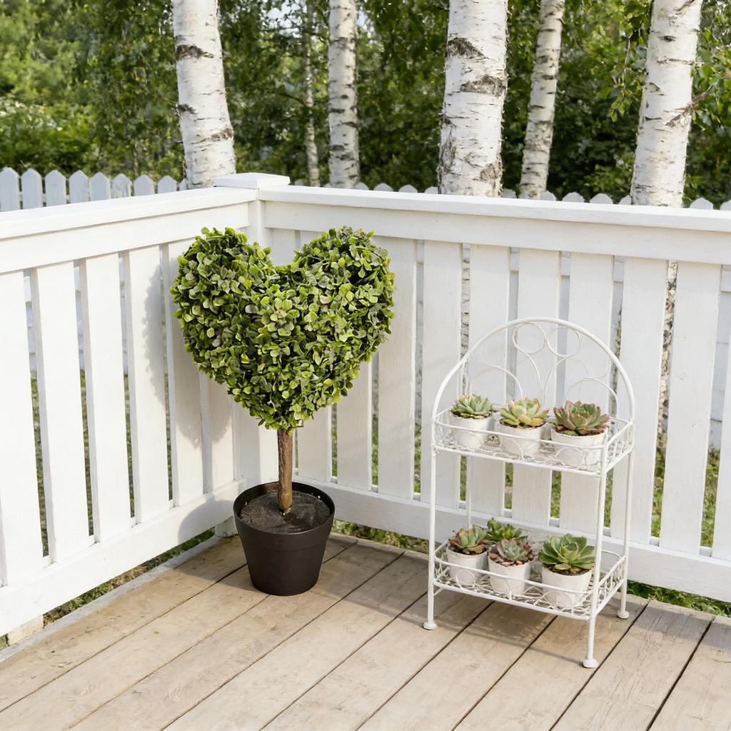 Heart Shape Plants, Artificial, Suitable For Easter Porch Decoration Outdoor Indoor