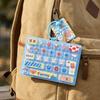 Cartoon 26 Keys Keyboard Keychain Transparent Keycaps Mechanical Keyboard  Office Use