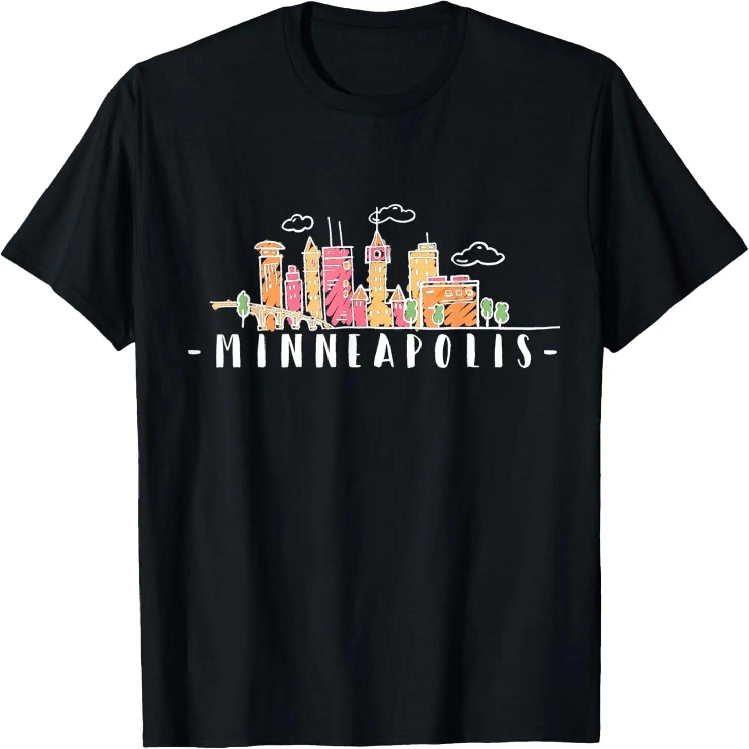 

Minneapolis Skyline Pride Vintage Minnesota T-Shirt,100% cotton XXXXXL різнокольоровий