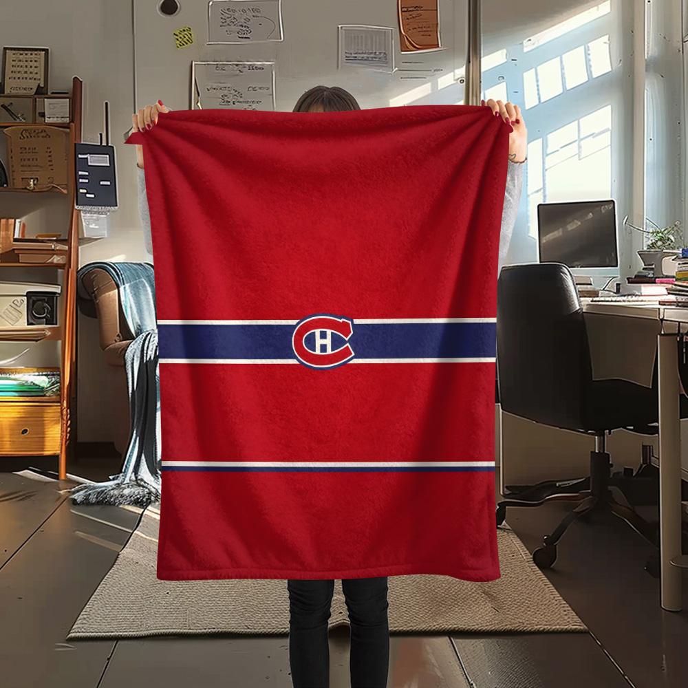 Montreal Canadiens Flannel Blanket, High quality Comfortable for All Seasons, Home Decor, Warmth and Comfort