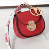 Trendy Versatile Saddle-Shaped Small Bag Charm, Coin Purse, Wireless Earphone Case, Multifunctional Portable Pouch, Keychain, Unique and Fresh Style