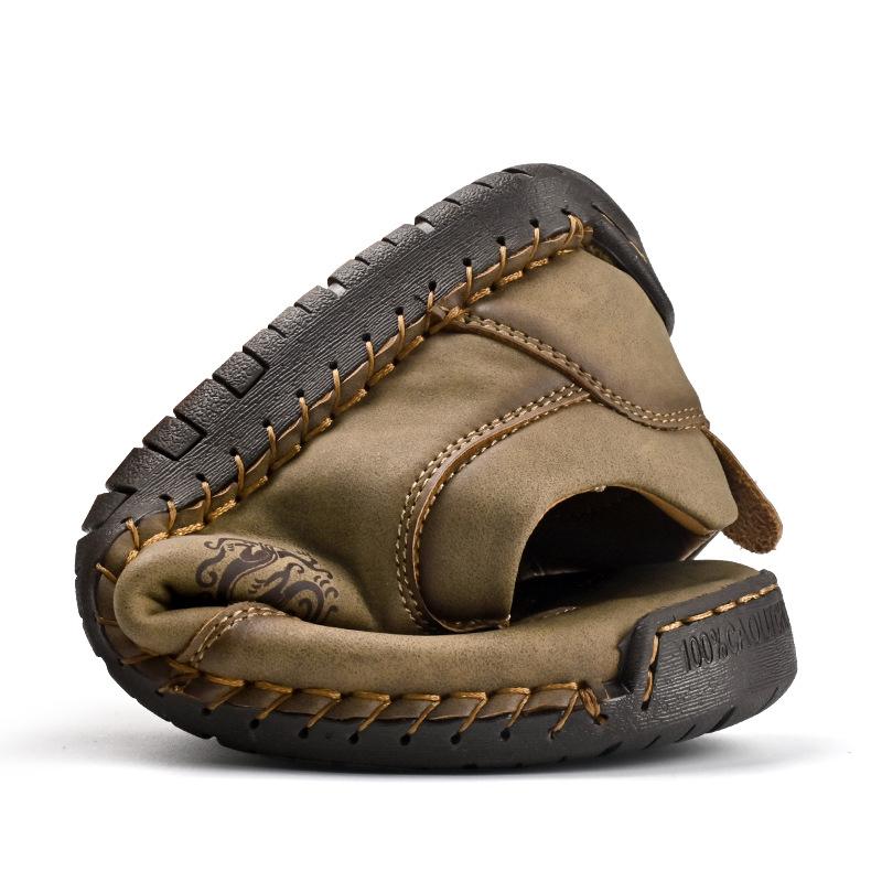 Autumn New Low-top Lace-up Casual Single Shoes Men's Large-size Doudou Shoes Hand-stitched Outdoor Driving Shoes