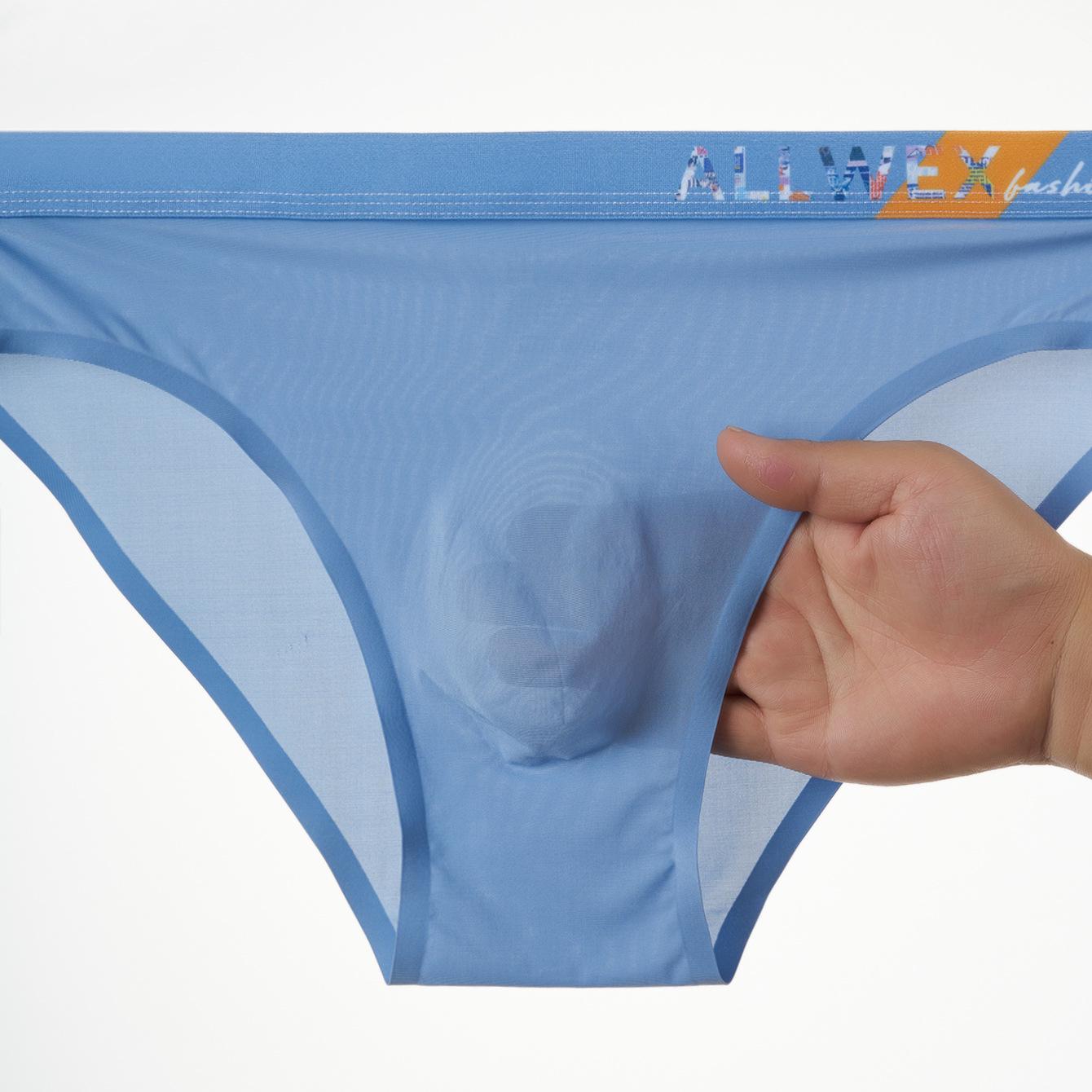 

Чоловіча низькоросла дихаюча 3D-кишенькова білизна з крижаного шовку 3XL