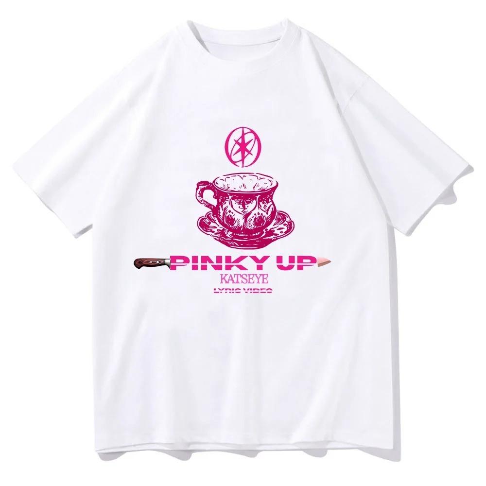 

2026 Summer Fashion New Cotton T Shirts KATSEYE PINKY UP T-shirts Women Men Comfortable Breathable Clothing Fans Gift Perfect Y2K Tee M
