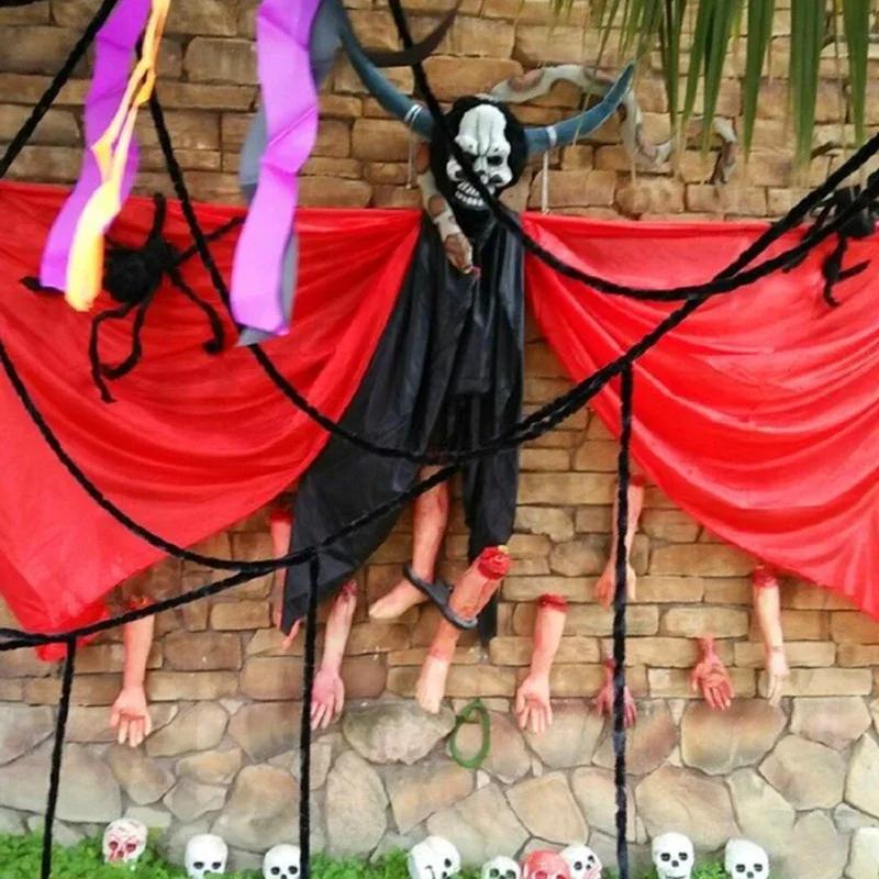 Halloween Severed Body Parts Decor Bloody Broken Arms Legs Fingers Realistic Silicone Haunt Prop Gruesome Prank Party Kit