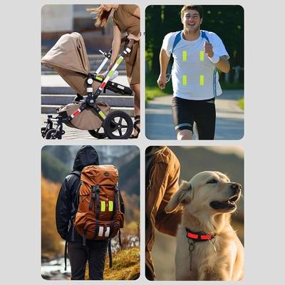 Safety Warning Reflective Stickers Set for Infant Strollers Outdoor Night Visibility Water Proofing Adhesive Decals 10pcs