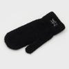 RECLOW FLUFFY LOGO MITTEN GLOVE BLACK