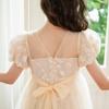 Girl's Dress Summer Bubble Sleeve Mesh Dress 2023 Children's Princess Dress