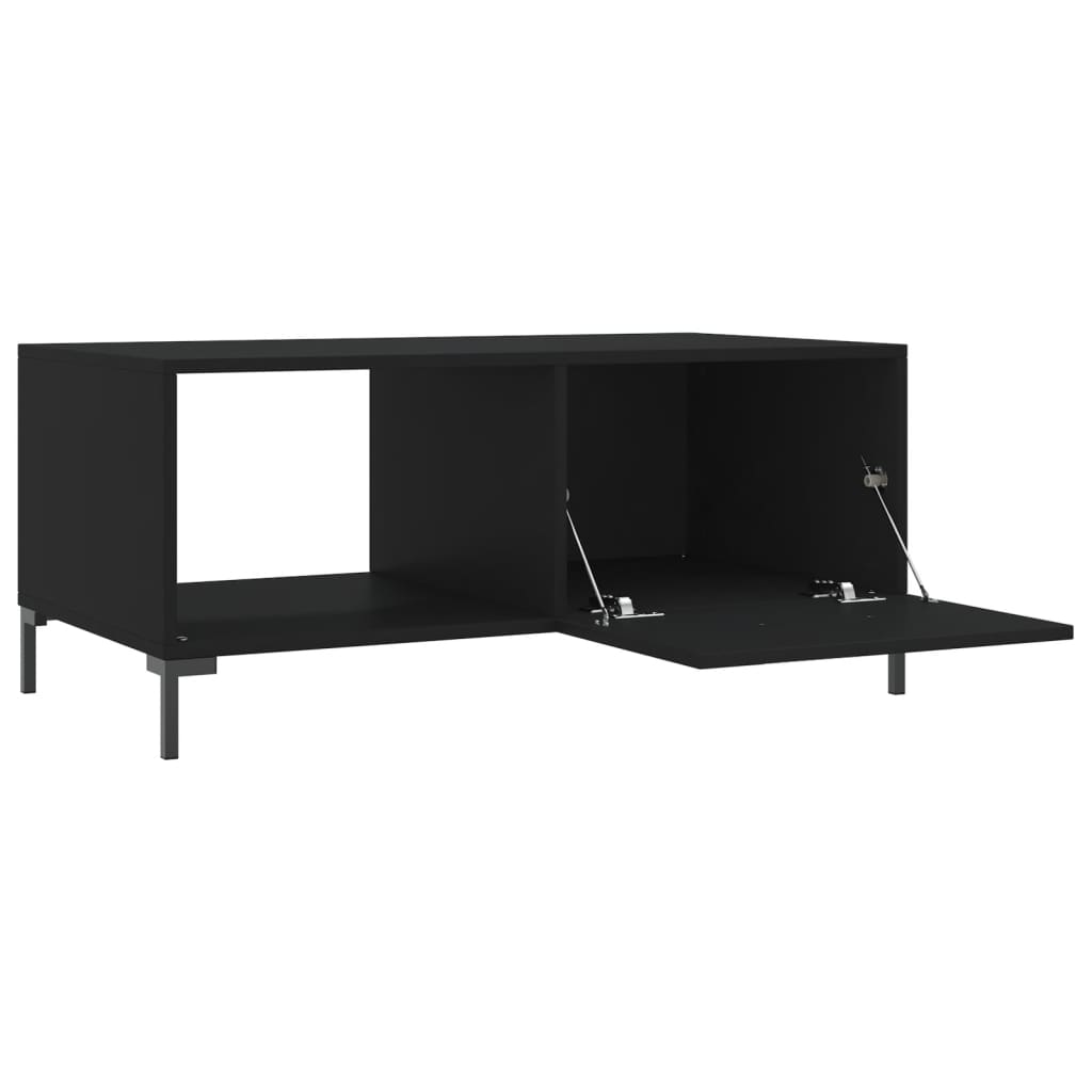  Coffee Table, Black, 90x50x40 Cm, Wood-based Material