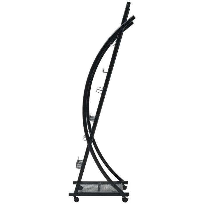VidaXL Porte-revue 40 x 32 x 131 cm Noir A4 30098
