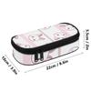 Pencil Bag Spacious Storage Smooth Zipper Strong Polyester Fabric with Main Compartment Mesh Pocket and Pen Slots for Students