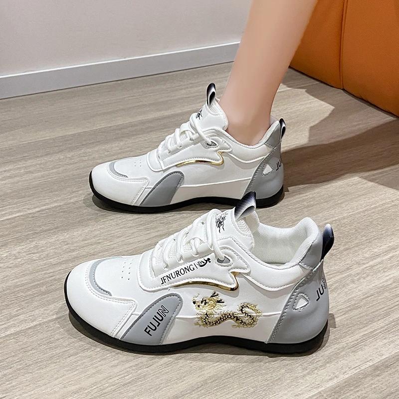 Women's Causal Sneakers 2025 Summer New Fashion Breathable Mesh Lace Up Sports Shoes for Women Platform Ladies Walking Shoes