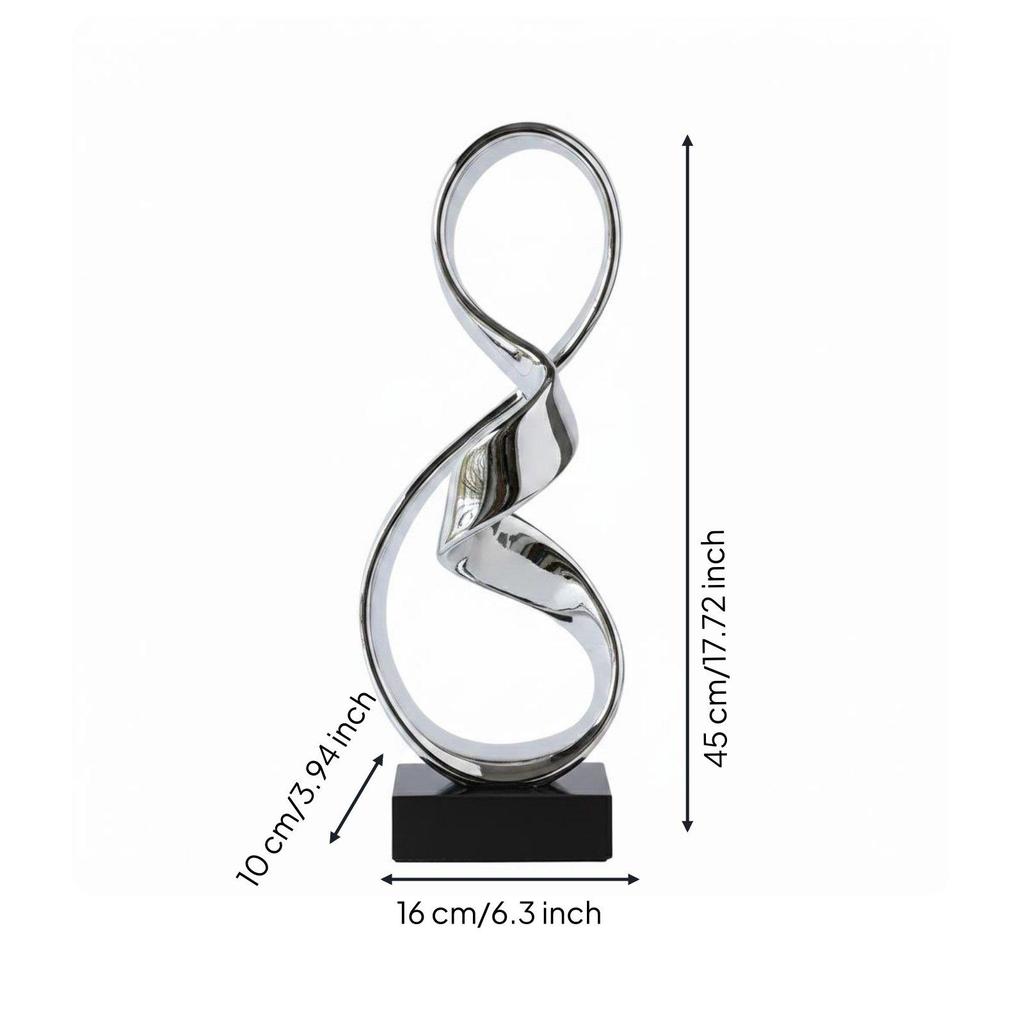 Geometric Resin Sculpture Minimalist & Design Gold Abstract Ornament for Desk