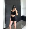 Easy to Wear! European and American Hip Workout Clothes Set High Sense Beauty Back Sports Bra Training Buttock Lifting Shorts Yoga Clothes