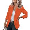 2026 Autumn Women's Long Sleeve Solid Color Suit Collar Single-Breasted Coat