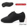 Scarpe da Jazz in Rete Donna Adulto Pratica Sala da Ballo Scarpe Latine Nere Traspiranti Scarpe da Insegnante con Tacco 3,5 cm