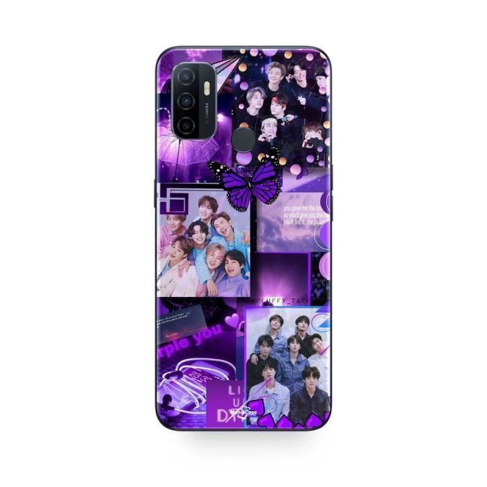 Coque - BTS - Oppo A32 - Violet - Souple - Synthétique