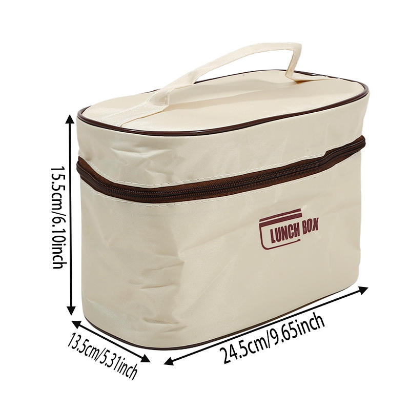 Portable Insulated Lunch Box Storage Bag Waterproof Bento Bags Large Capacity Dustproof Food Thermal Bag For Students