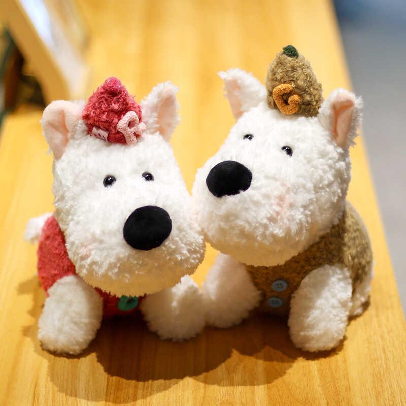 Adorable 8 Inch Highland Terrier Plush Toy Soft Stuffed Dog For Creative Birthday Gifts
