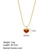 Elegant Personalized Double Heart Pendant Titanium Steel Necklace for Women