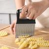 Stainless Steel Wavy Blade Potato Slicer - Ripple Cut French Fries Tool