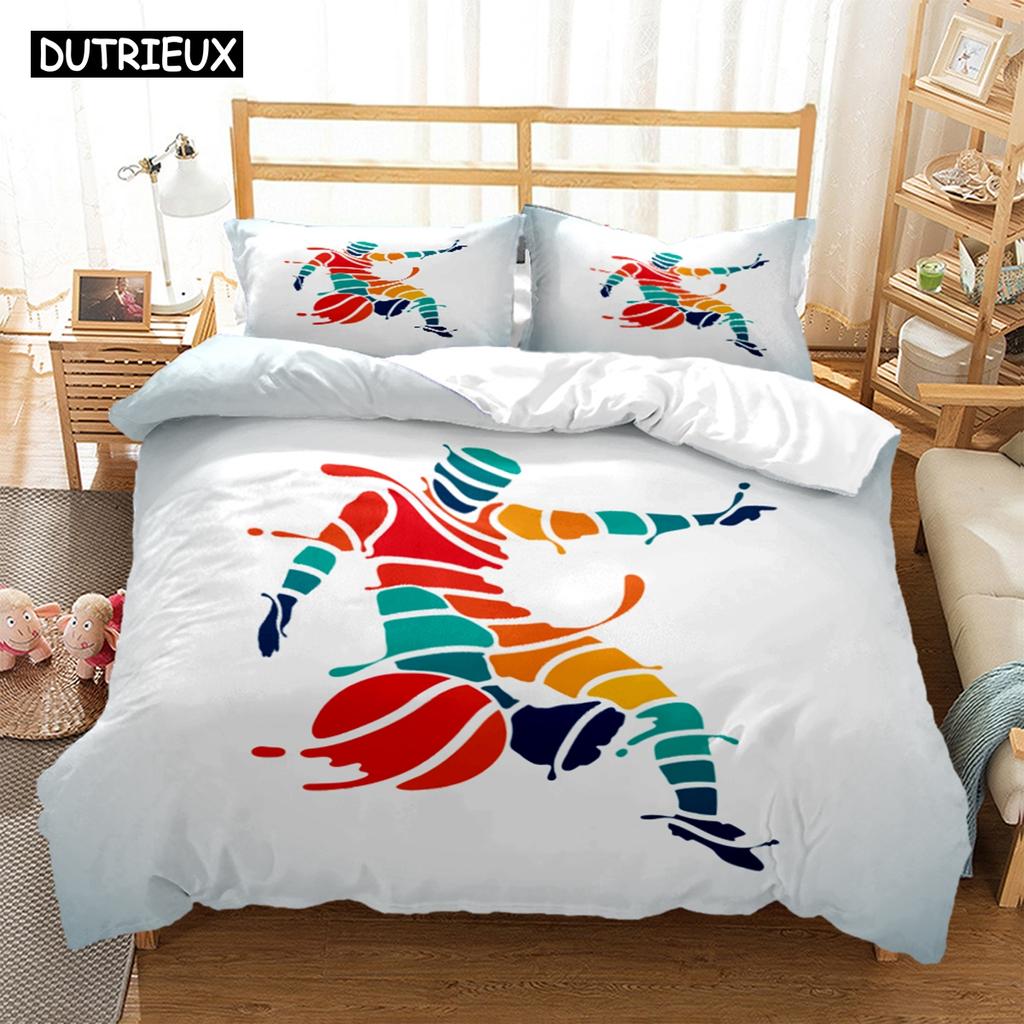 Soccer Cover Digital Print Polyester Bedding Sets Child Kids Covers Boys Bed Linen Set For Teens King Size Bedding Set