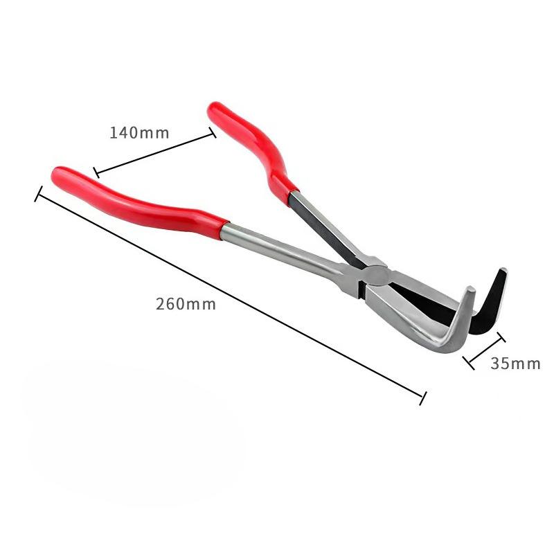 11-calowe szczypce z czerwonym uchwytem, czerwone szczypce do tygli, szczypce do tygla do topienia złota, szczypce do tygla do topienia, szczypce do tygli, proste szczęki, 45 stopni, 90 stopni