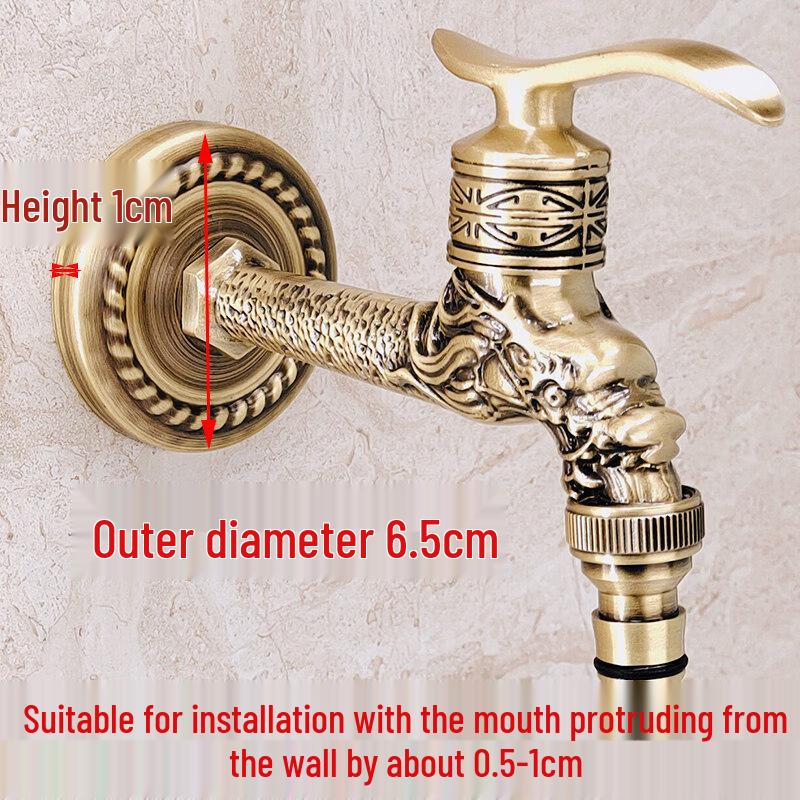 TLXT All-Copper Dragon Pattern Faucet