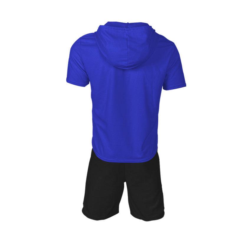 2025 Men's Summer Casual Set: Short Sleeve Henley T-shirt, Hooded Shirt & Shorts