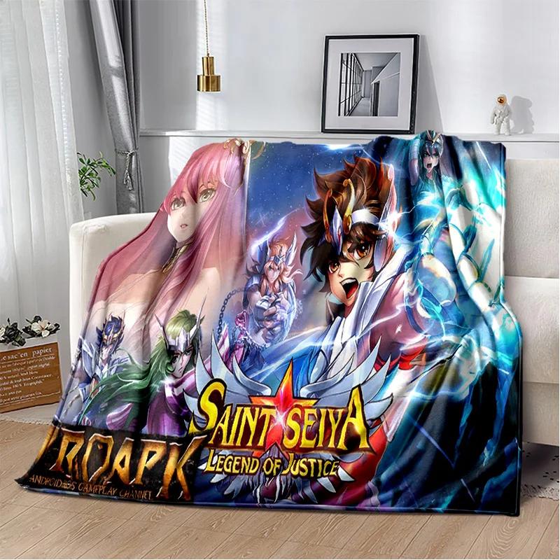 3D-Retro-Saint-Seiya-Anime-Cartoon-Decke, weiche Überwurfdecke für Zuhause, Schlafzimmer, Bett, Sofa, Picknick, Reisen, Büro, Decke für Kinder
