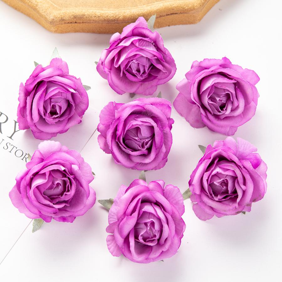 Artificial Flowers Flannel Roses Home Room Decora Valentine's Scrapbooking Wreath Wedding Bridal Accessories Clearance Diy Gift