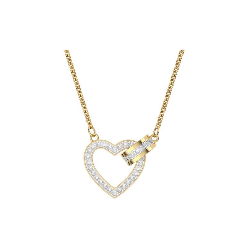 Swarovski Exquisite Heart Shape Pendant Necklace Women s Gold 5636449