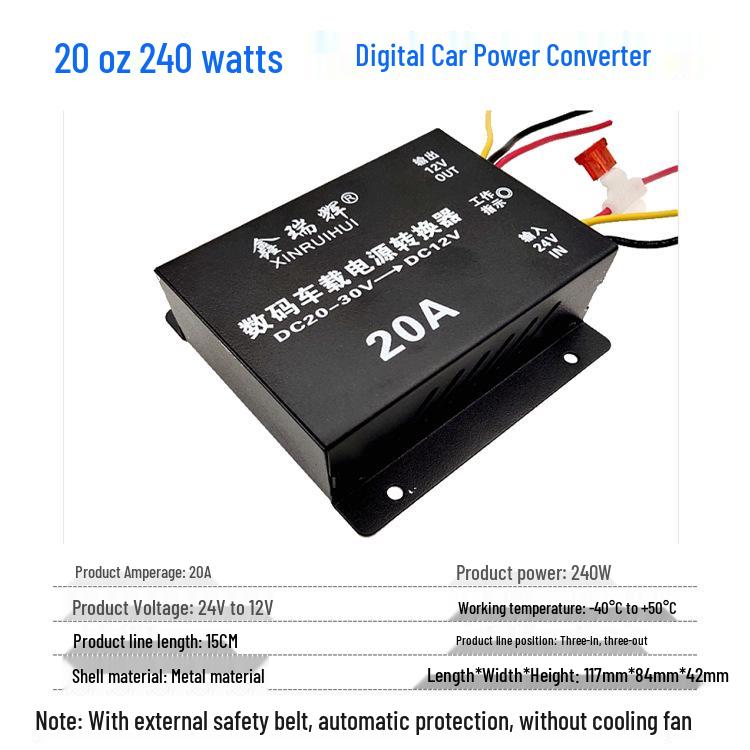 24V To 12V High-Power DC Buck Converter for Cars and Trucks