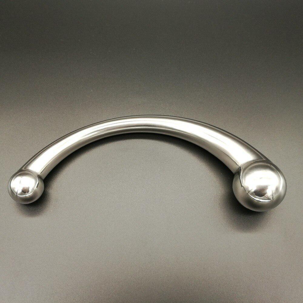 Male & Female Stainless Steel Curve Plug Heavy Bead Double End