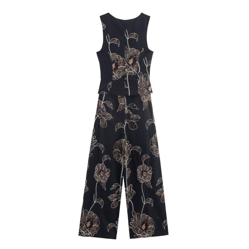 Araltay Autumn New Women's Clothing Fashion Style Fashion All-Match Flower Embroider Jumpsuit 8413717