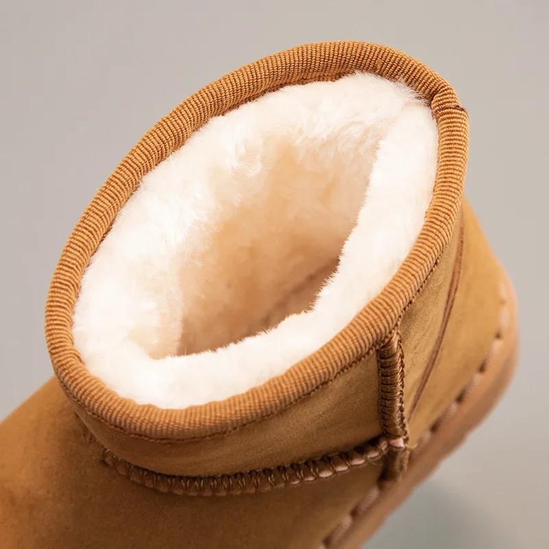 2-10Y Children's Snow Boots for Winter 2024 New Cotton Shoe for Boys and Girls Thickened and Warm Children's Plush Snow Shoes
