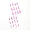 Pointed pink long ballet rhinestone nail patch wearing nail finished nail patch waterproof removable nail piece