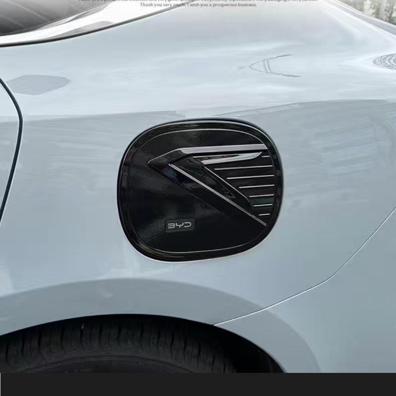 For Byd M9 2025 Accessories Car Charging Port Cover Protection Fuel Tank Cap Decorative Stickers ABS Carbon Black Styling