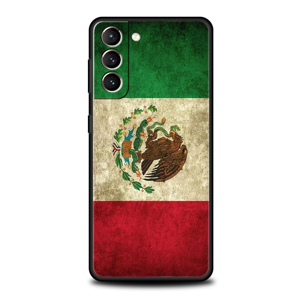 

Mexico Flag Phone Case For Samsung Galaxy S24 S23 S22 S20 Ultra S21 FE 5G S10 S9 Plus S10E S8 Soft Silicone Cover Samsung S10e