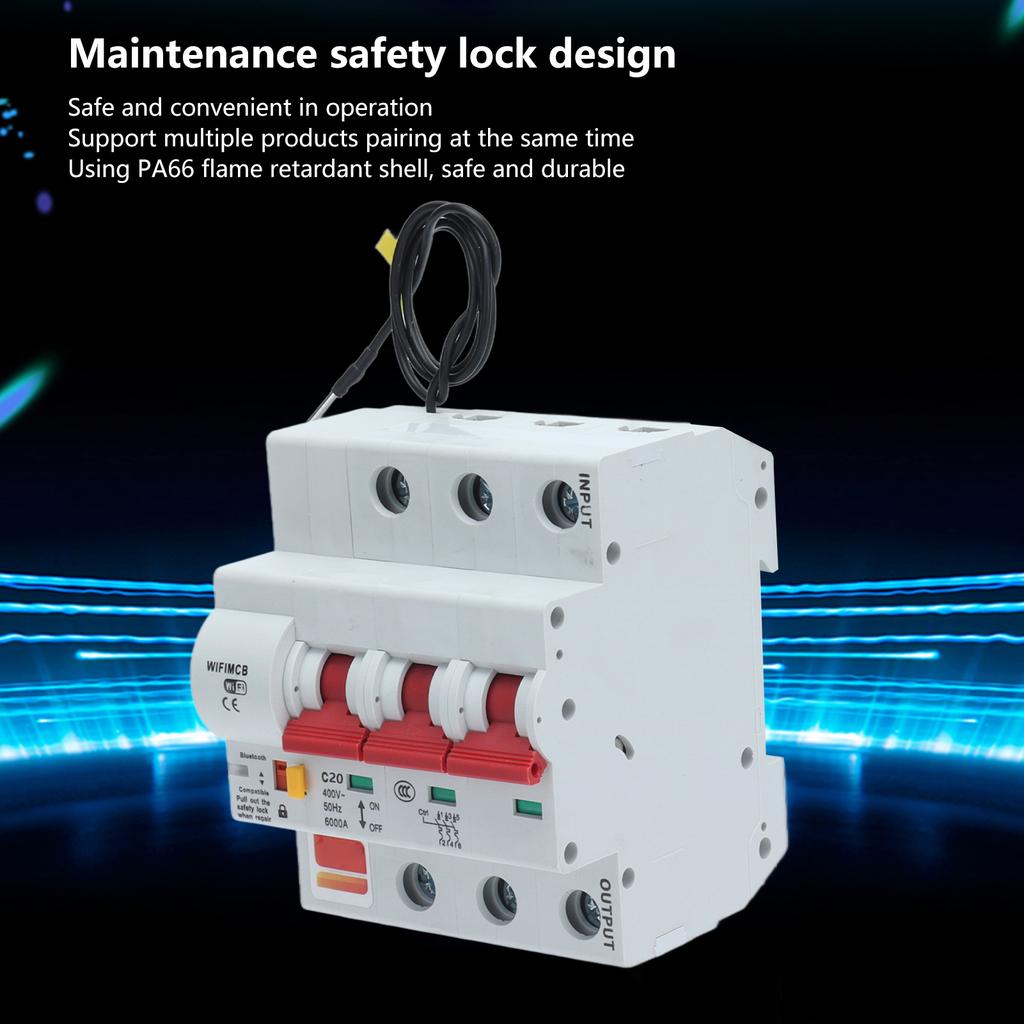 3P Smart Circuit Breaker WIFI Remote Control Leakage AC 400V