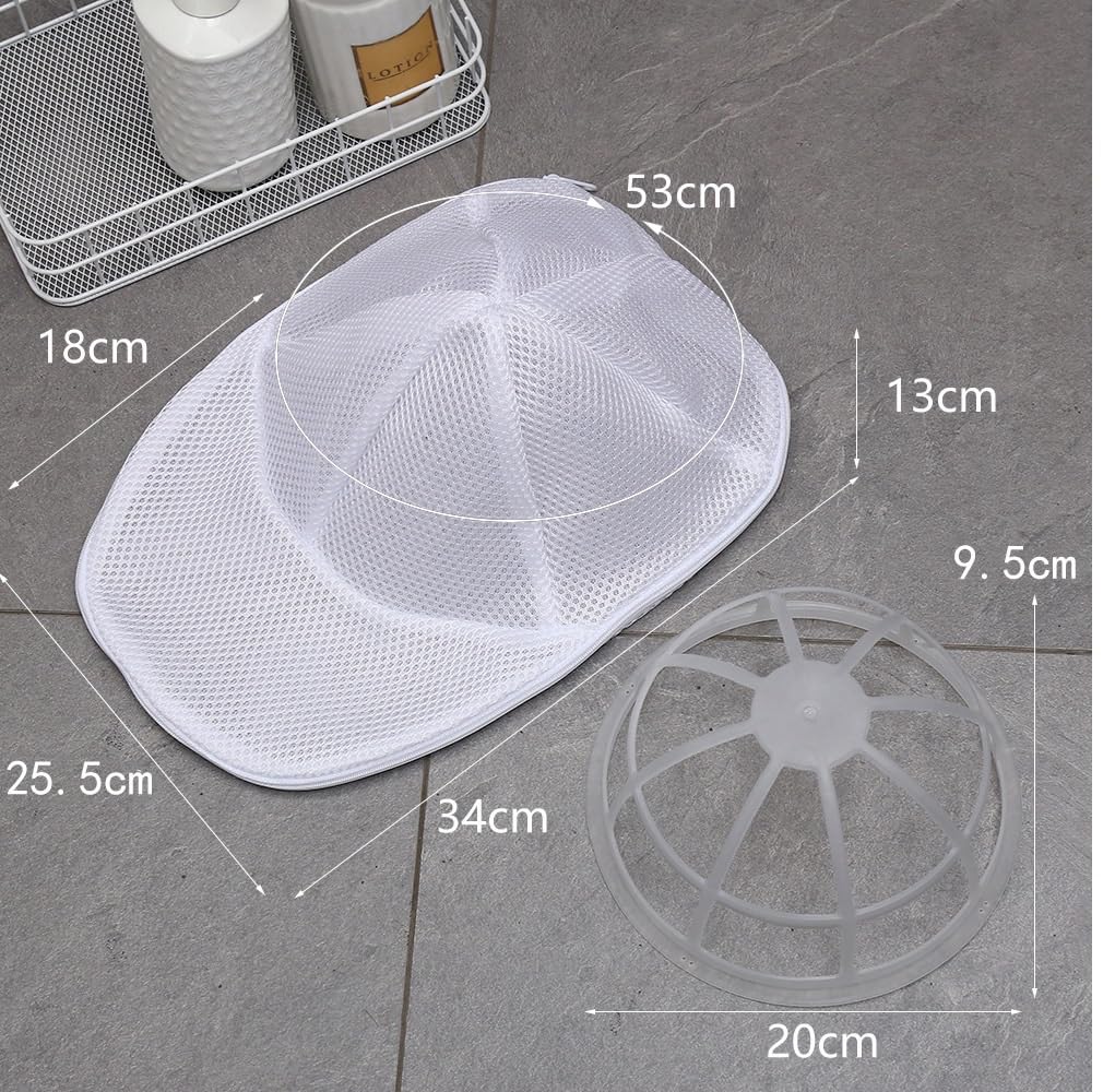 Cap Washing Cap Hat Shape Hat Fully Hanging Adult and Sizes Net, Washer, Washing, Retention, Durable, Baseball, Golf, Washer, Washable, Mesh, Storage,