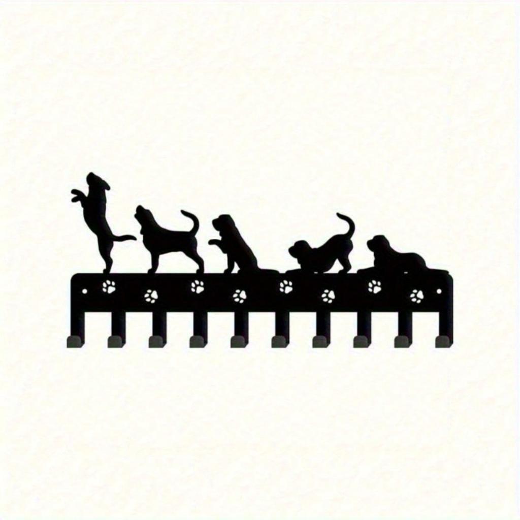 Animal Key Hanger Wall Mount Detachable Claw Print Organizer Space Saving Entryway Decor Gift