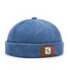 Retro Corduroy Brimless Docker Cap For Men Women Solid Color Adjustable Landlord Docker Cap Streetwear Hip Hop Hats Dome Hats